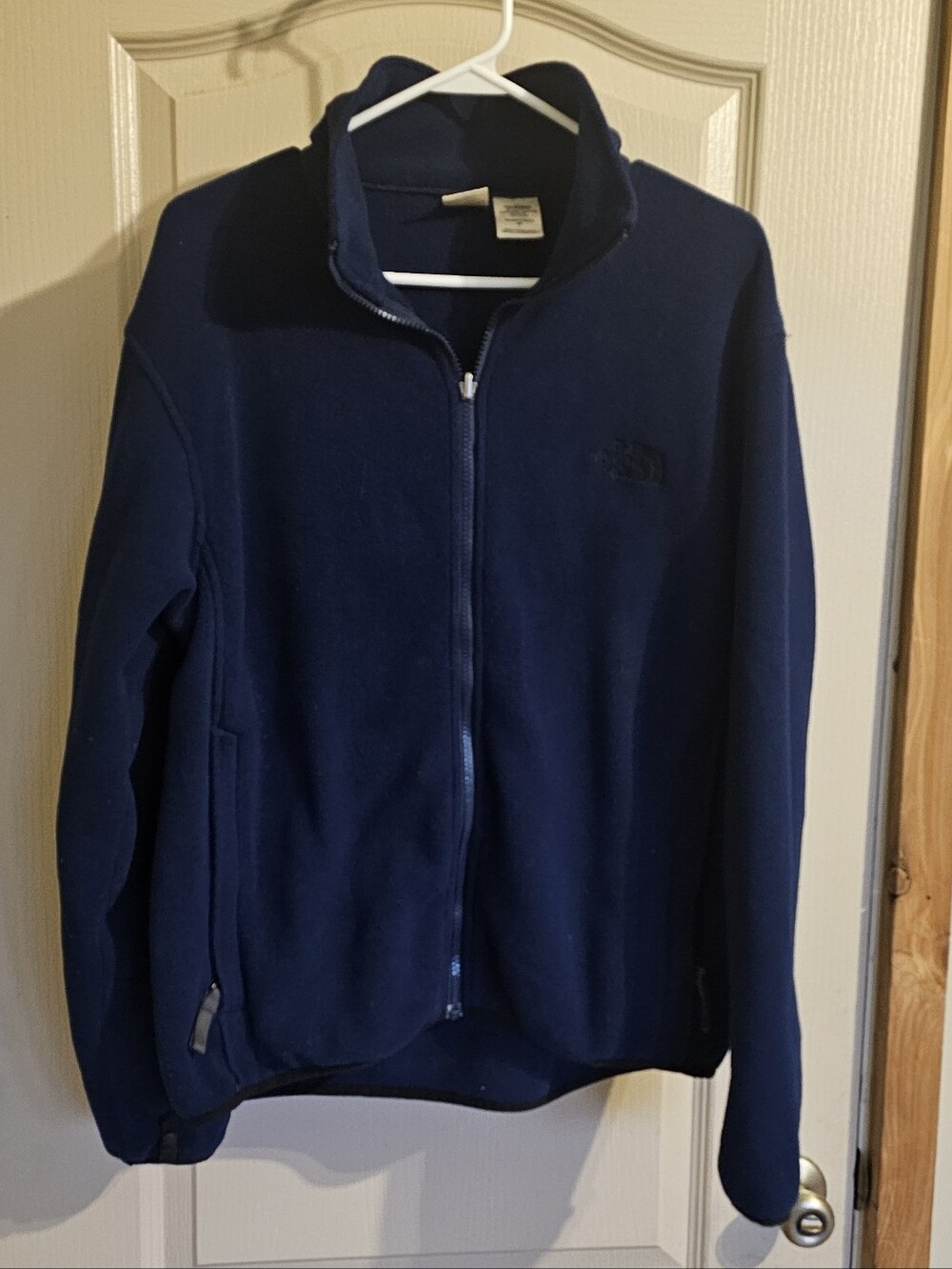 The North Face Fleece Mens Smal Blue Jacket Coat Soft Sweater Full Zip Fuzzy GUC